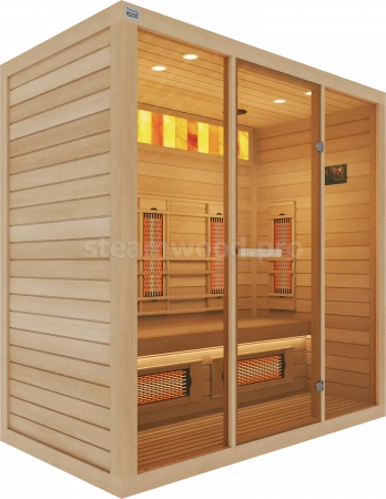 Трехместная инфракрасная сауна Comfort из кедра с керамическими излучателями